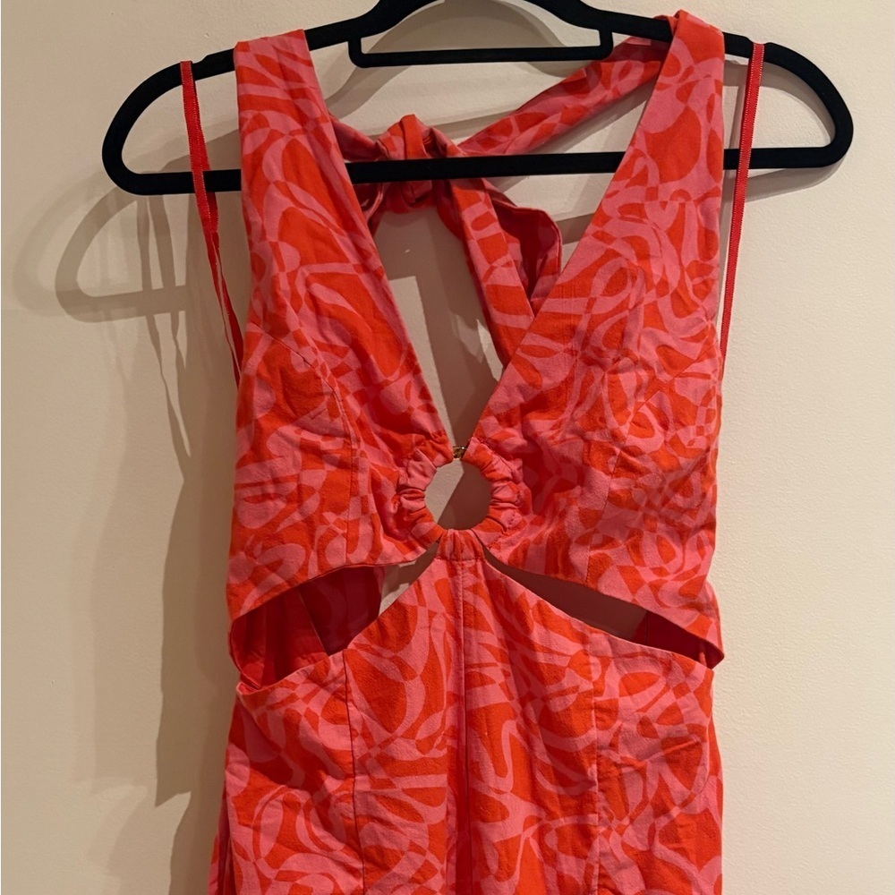 FREE PEOPLE Kira Jumpsuit Cherry Combo Size XS - Picture 5 of 8
